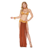 Leia Cosplay Costume Dress Coffee Halloween Carnival Party Disguise Clothes
